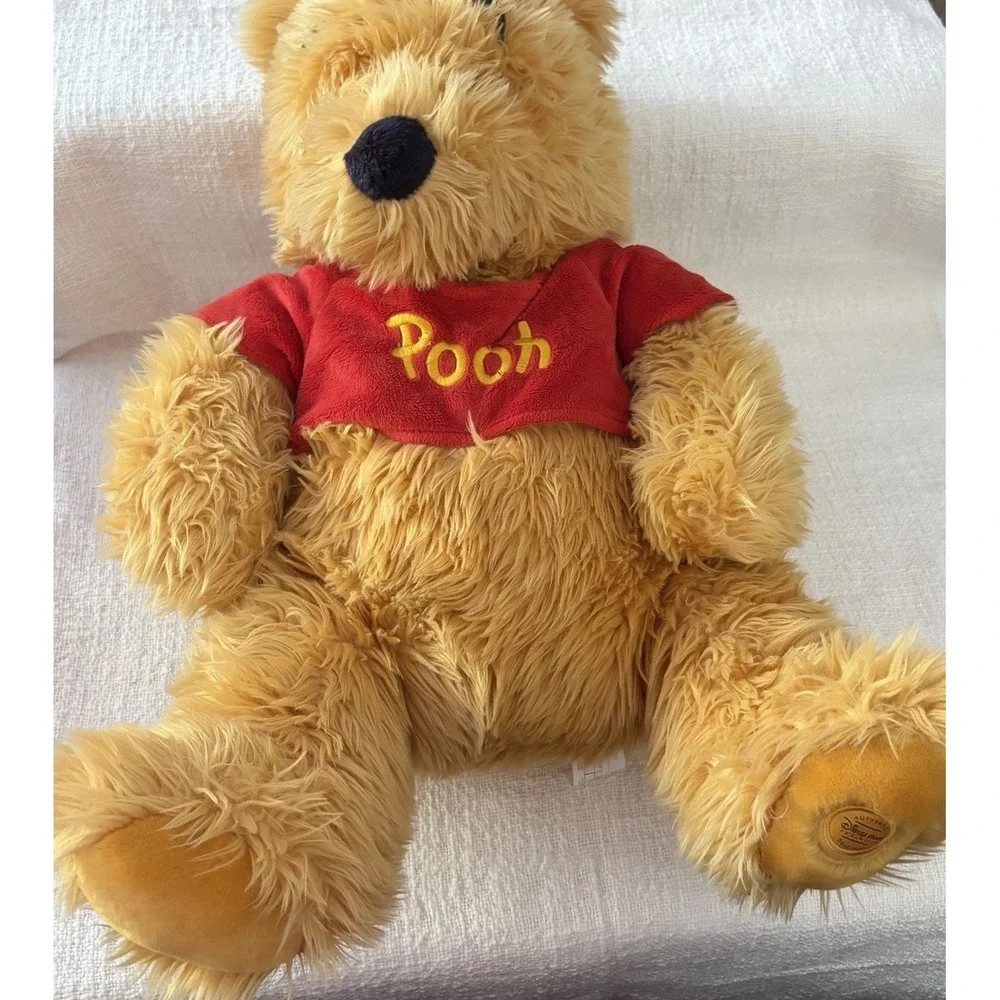 Winnie the Pooh Huge Shaggy Long Hair Disney Store Exclusive Stuffed Animal